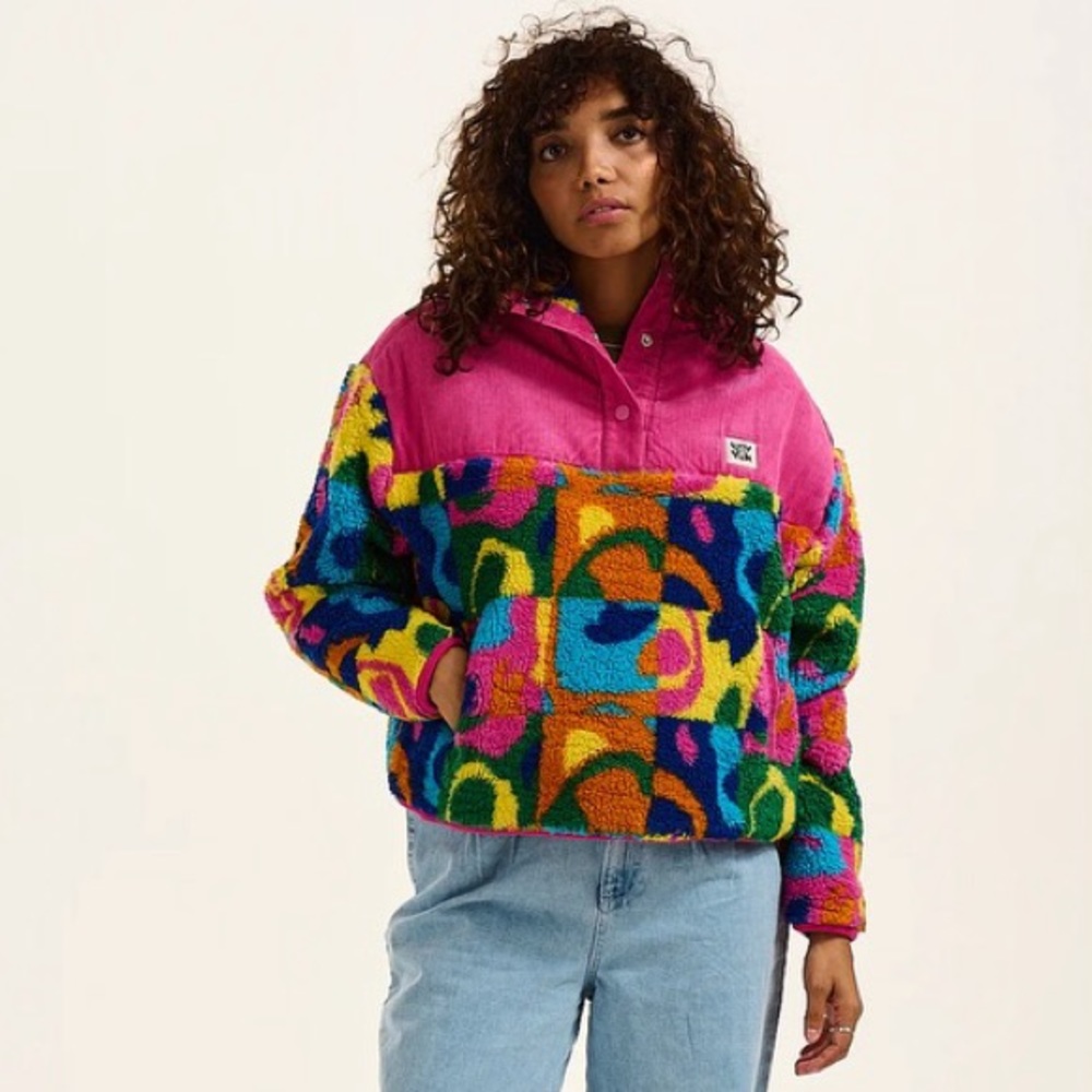 Lucy and Yak Fleece and Courderoy Malone Jacket in Nia Print